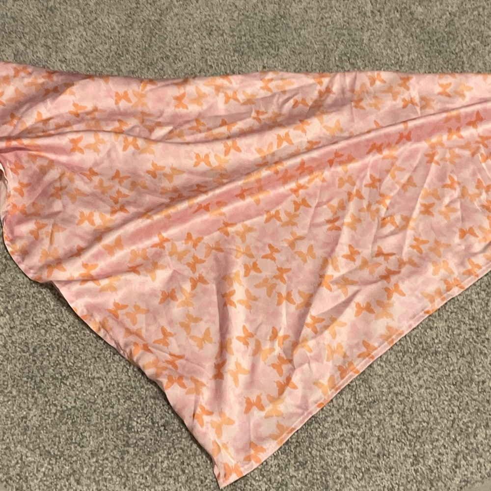 Pink and Orange Butterfly Scarf